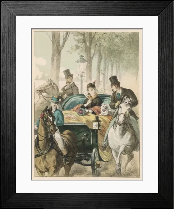 Framed Print : Social / Spain / Park 1879 Framed Print : Social / Spain / Park 1879
