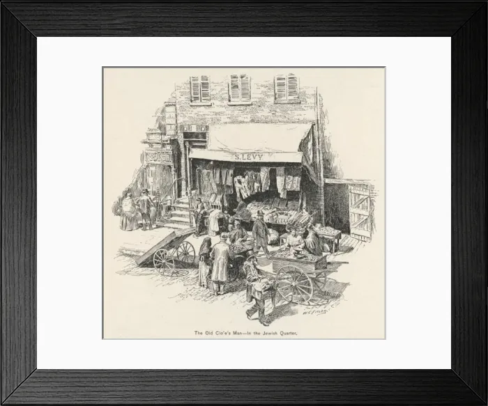 Framed Print : Jewish Quarter NY Shops Framed Print : Jewish Quarter NY Shops