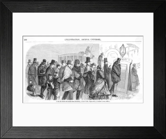 Framed Print : Social / Broadway 1857 Framed Print : Social / Broadway 1857