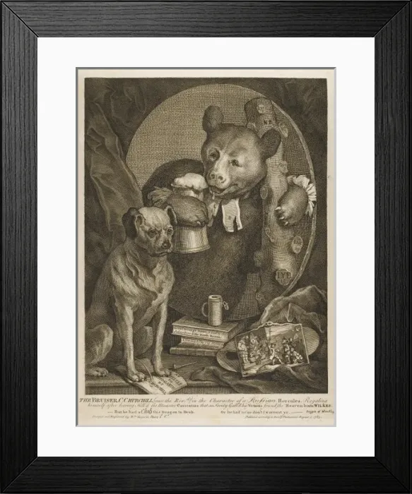 Framed Print : Charles Churchill Satire Framed Print : Charles Churchill Satire