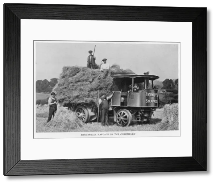 Framed Print : Steam Wagon on the Farm Framed Print : Steam Wagon on the Farm