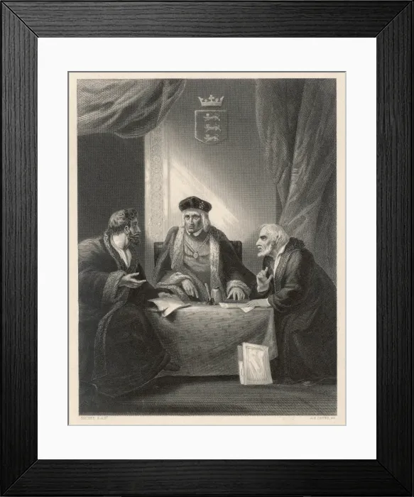 Framed Print : Henry VII with Ministers Framed Print : Henry VII with Ministers