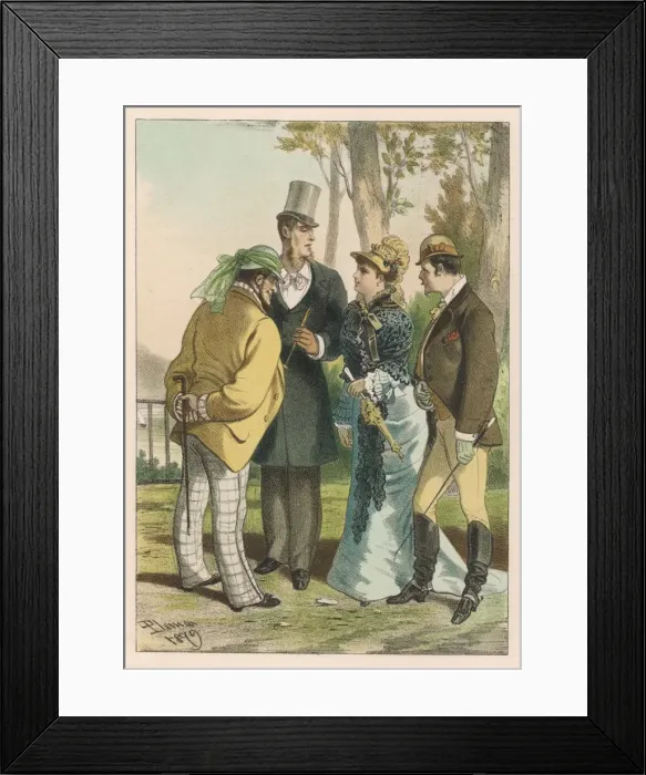 Framed Print : Costume Men & Woman 1879 Framed Print : Costume Men & Woman 1879