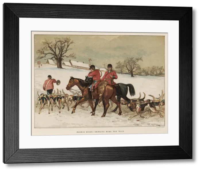 Framed Print : French Wolf Hunt Framed Print : French Wolf Hunt