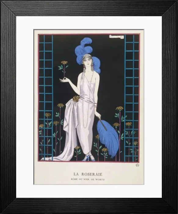 Framed Print : Evening Dress / Worth 1922 Framed Print : Evening Dress / Worth 1922