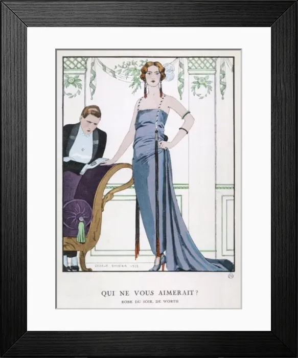 Framed Print : Evening Dress / Worth 1922 Framed Print : Evening Dress / Worth 1922