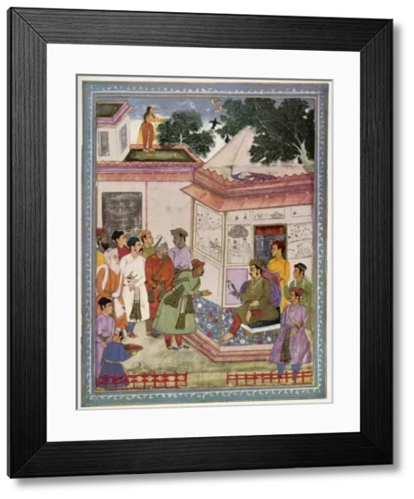 Framed Print : Persian Emir and Falcon Framed Print : Persian Emir and Falcon