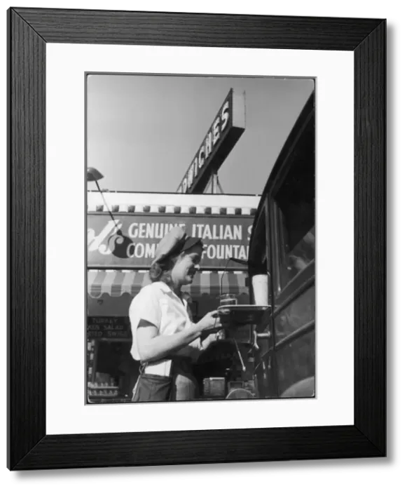 Framed Print : Drive-In Waitress Framed Print : Drive-In Waitress