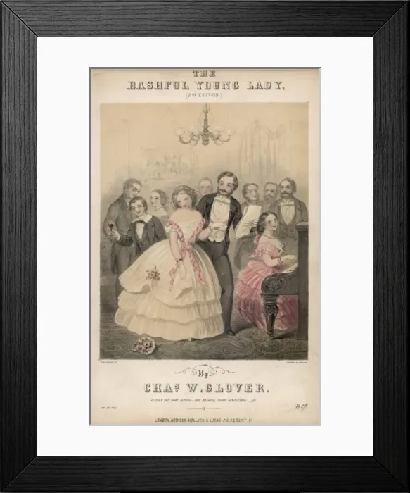 Framed Print : Bashful Young Lady 19C