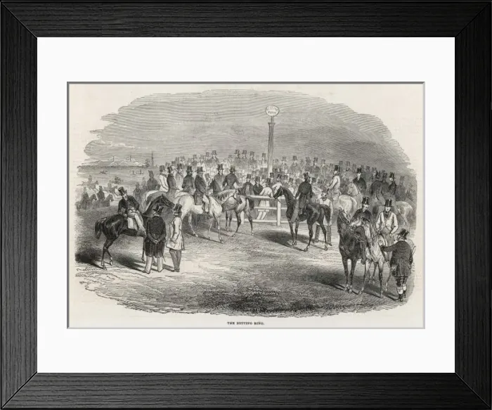 Framed Print : Derby Betting Ring 1844