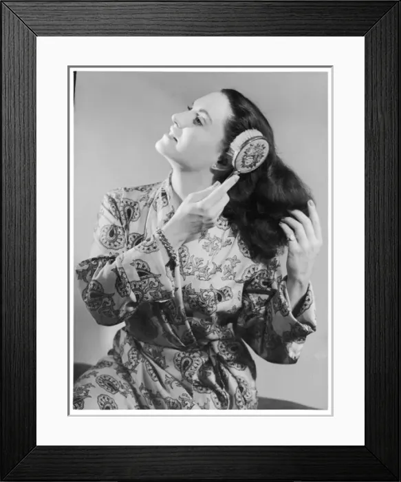 Framed Print : Woman Brushing Hair Framed Print : Woman Brushing Hair