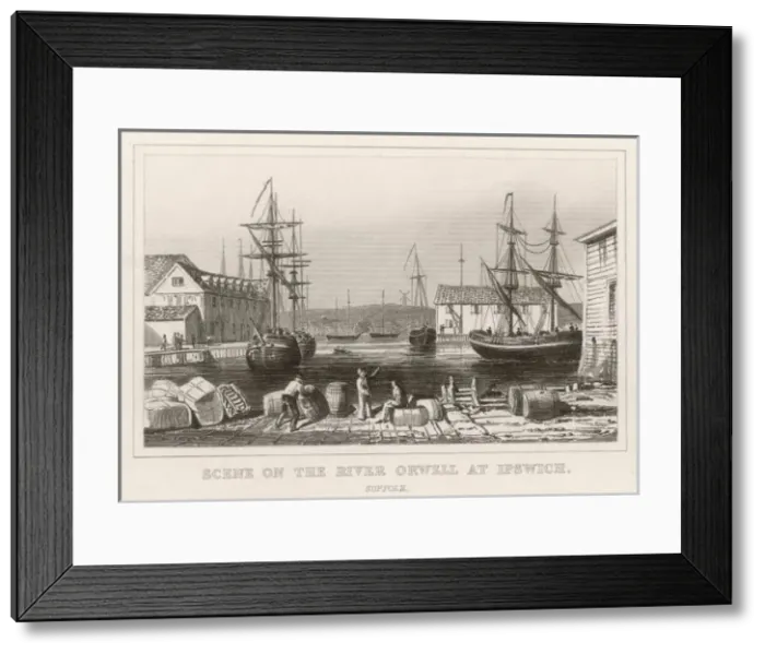 Framed Print : Ipswich Harbour Scene Framed Print : Ipswich Harbour Scene