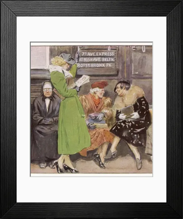 Framed Print : Social / Subway NY 1937 Framed Print : Social / Subway NY 1937
