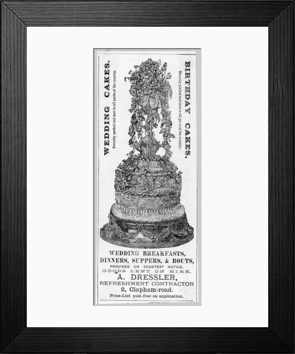 Framed Print : Wedding Cake  /  1885