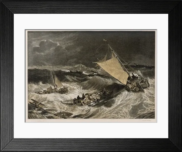 Framed Print : Fishing Fleet in Storm Framed Print : Fishing Fleet in Storm
