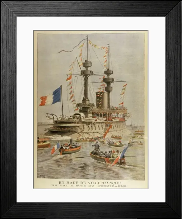 Framed Print : Ball on French Warship Framed Print : Ball on French Warship
