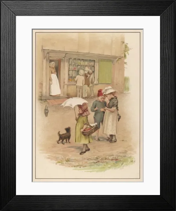 Framed Print : Social / Village Shop 1891 Framed Print : Social / Village Shop 1891