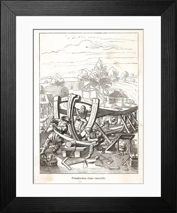 Framed Print : C15 Ship Construction Framed Print : C15 Ship Construction