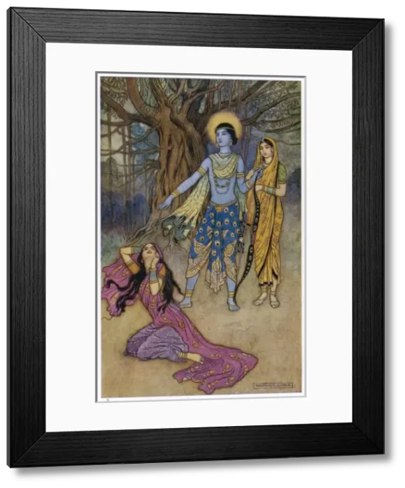 Framed Print : Rama Spurns Demon Lover Framed Print : Rama Spurns Demon Lover