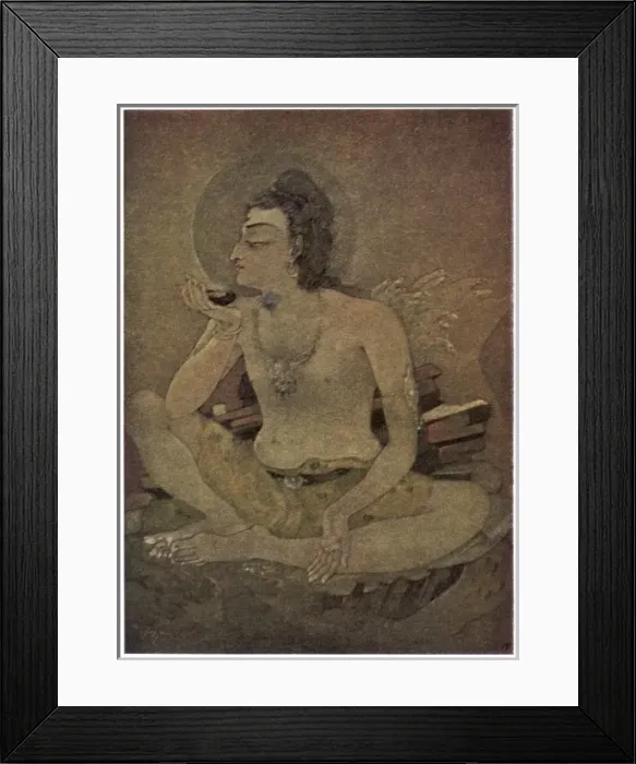 Framed Print : Shiva Drinks the Poison Framed Print : Shiva Drinks the Poison