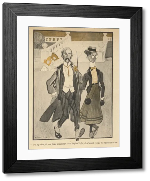 Framed Print : English Tourists France Framed Print : English Tourists France