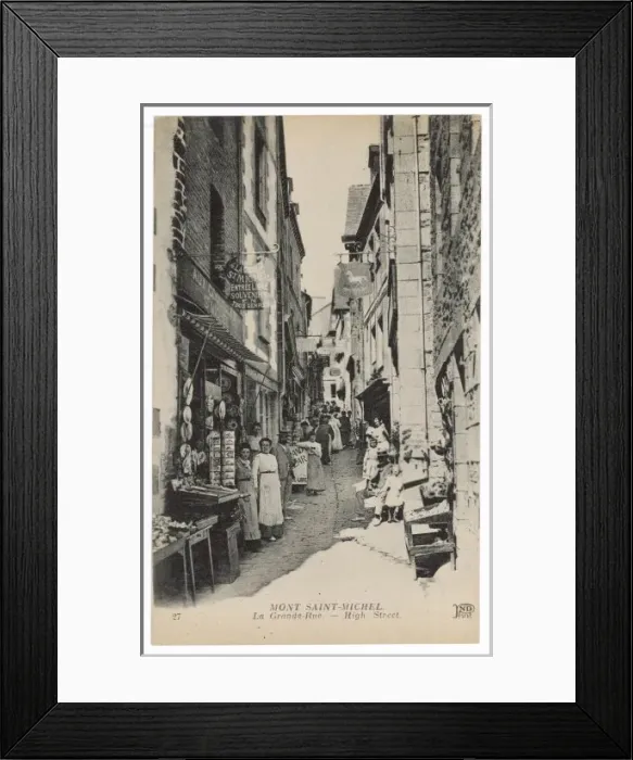 Framed Print : Shops at Mont St Michel Framed Print : Shops at Mont St Michel