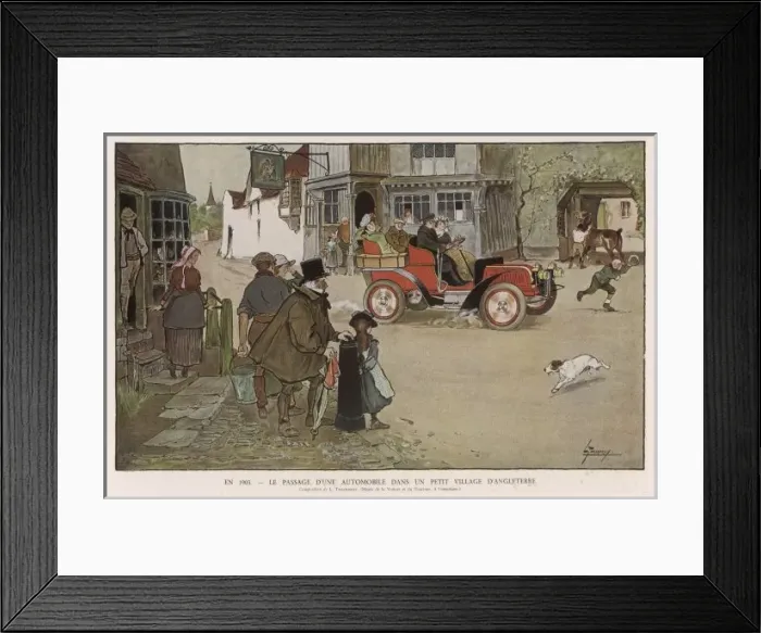 Framed Print : Social / Car Thru Village Framed Print : Social / Car Thru Village