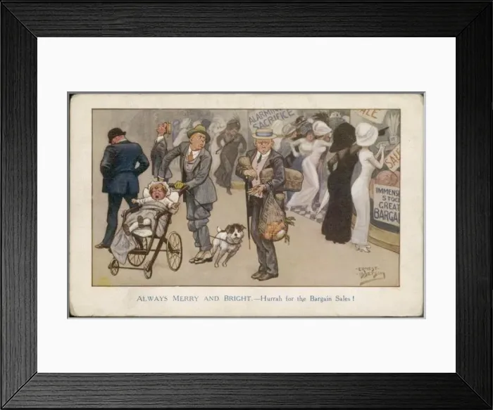 Framed Print : Social / Bargain Sales 20C Framed Print : Social / Bargain Sales 20C