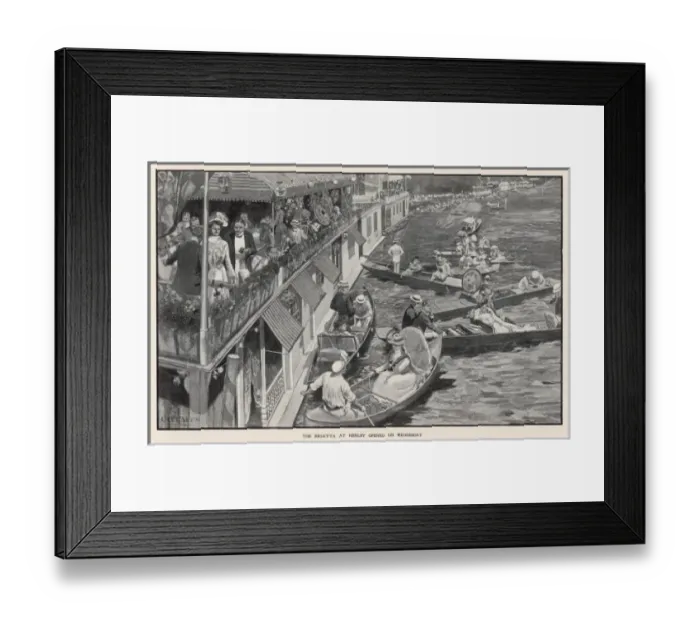 Framed Print : Social / Henley Boats 1901 Framed Print : Social / Henley Boats 1901
