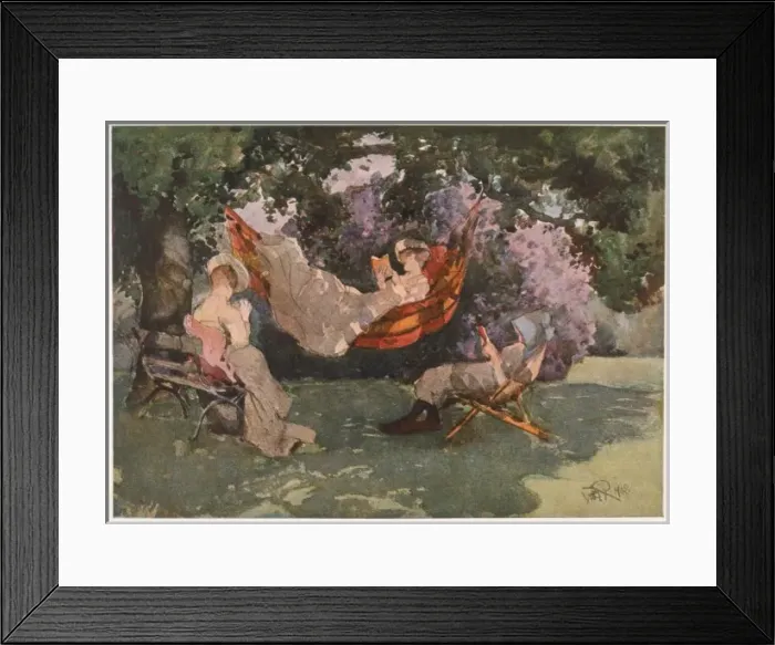 Framed Print : Social / Ladies in Garden Framed Print : Social / Ladies in Garden