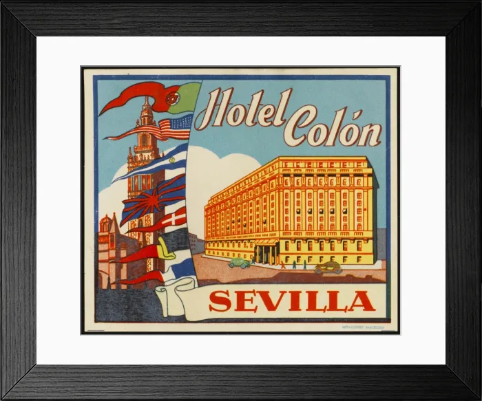 Framed Print : Label Colon Sevilla Framed Print : Label Colon Sevilla