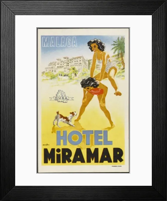 Framed Print : Label Miramar Malaga Framed Print : Label Miramar Malaga