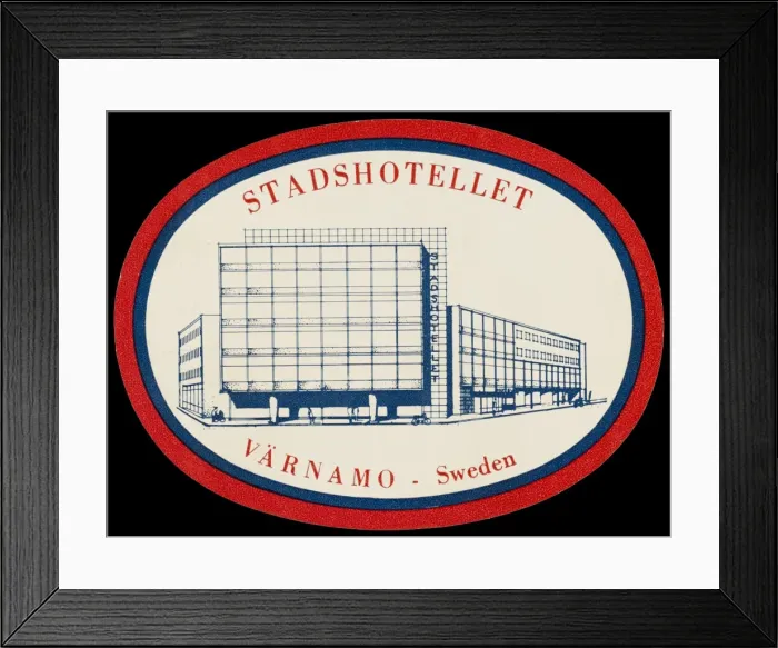 Framed Print : Label Swedish Hotela Framed Print : Label Swedish Hotela