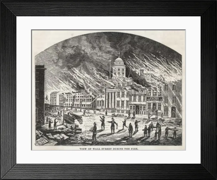 Framed Print : New York Fire 1835 Framed Print : New York Fire 1835