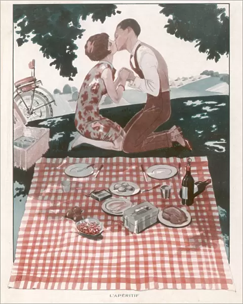 Kissing at Picnic 1926