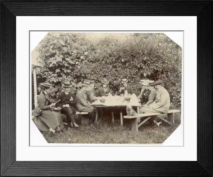 Framed Print : Group Afternoon Tea 1904 Framed Print : Group Afternoon Tea 1904