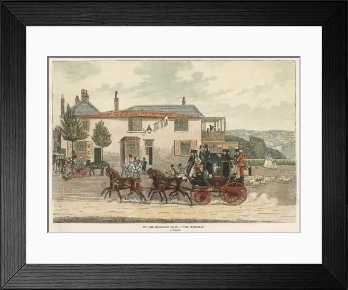 Framed Print : Coach at the Woodman Framed Print : Coach at the Woodman