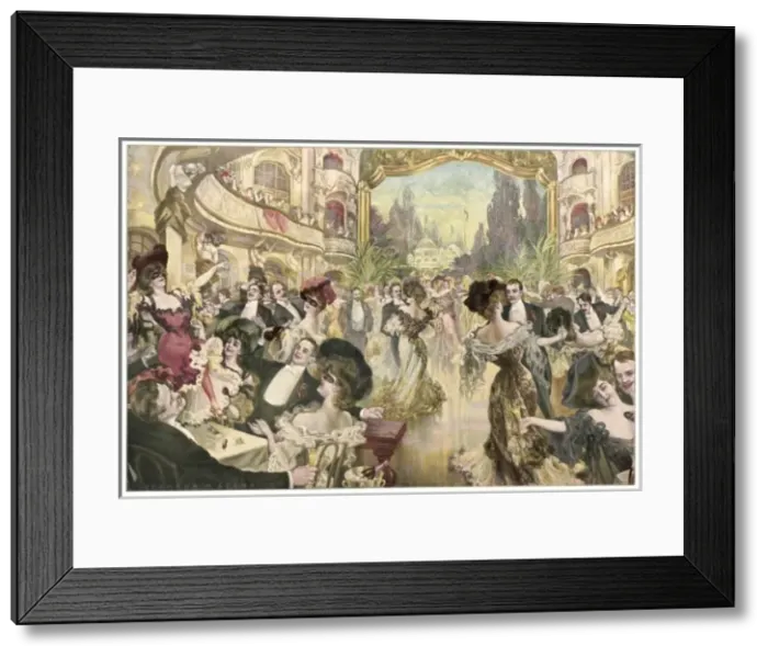 Framed Print : Munich Masked Ball 1890S Framed Print : Munich Masked Ball 1890S
