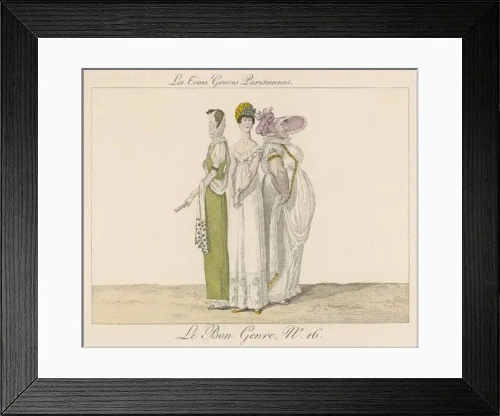 Framed Print : Frenchwomen C. 1805 Framed Print : Frenchwomen C. 1805