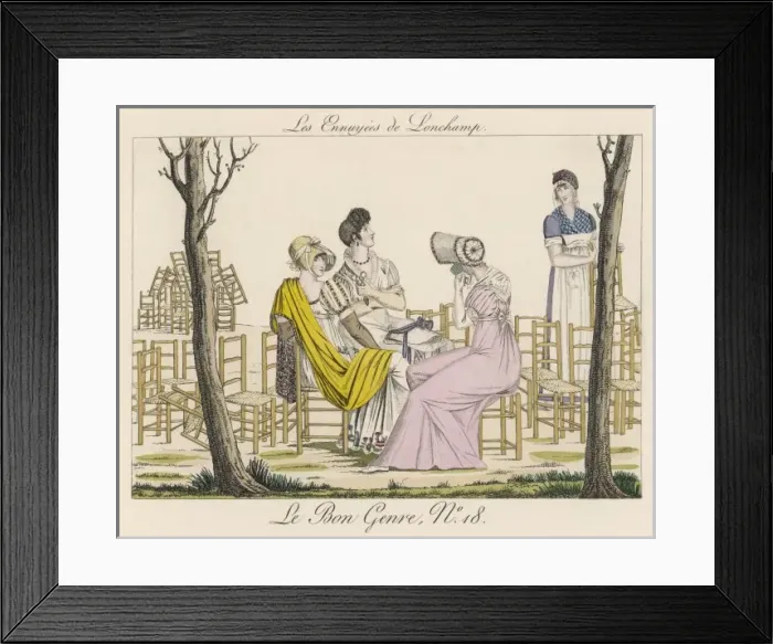 Framed Print : Longchamp Gardens C. 1805 Framed Print : Longchamp Gardens C. 1805