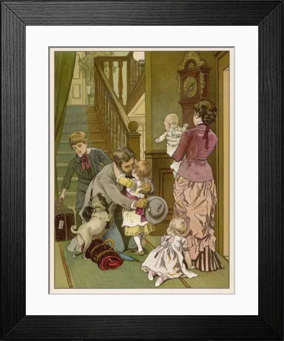 Framed Print : Father Returns C1893 Framed Print : Father Returns C1893