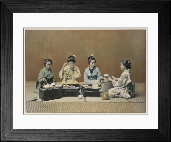 Framed Print : Japanese Women at Table Framed Print : Japanese Women at Table
