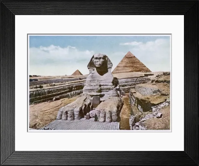 Framed Print : Sphinx and Pyramids Framed Print : Sphinx and Pyramids