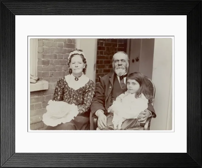 Framed Print : Grandparents / Little Girl Framed Print : Grandparents / Little Girl