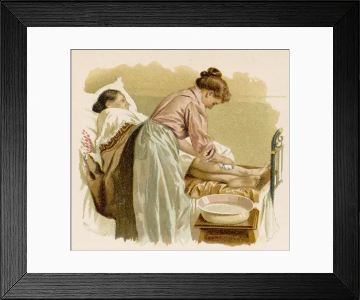 Framed Print : Old Age / Bedridden Bath Framed Print : Old Age / Bedridden Bath