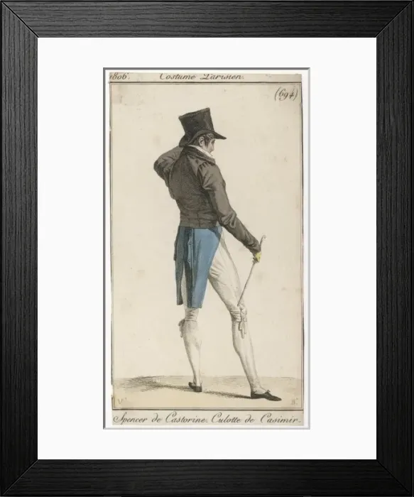 Framed Print : Costume Men Spencer 1806 Framed Print : Costume Men Spencer 1806