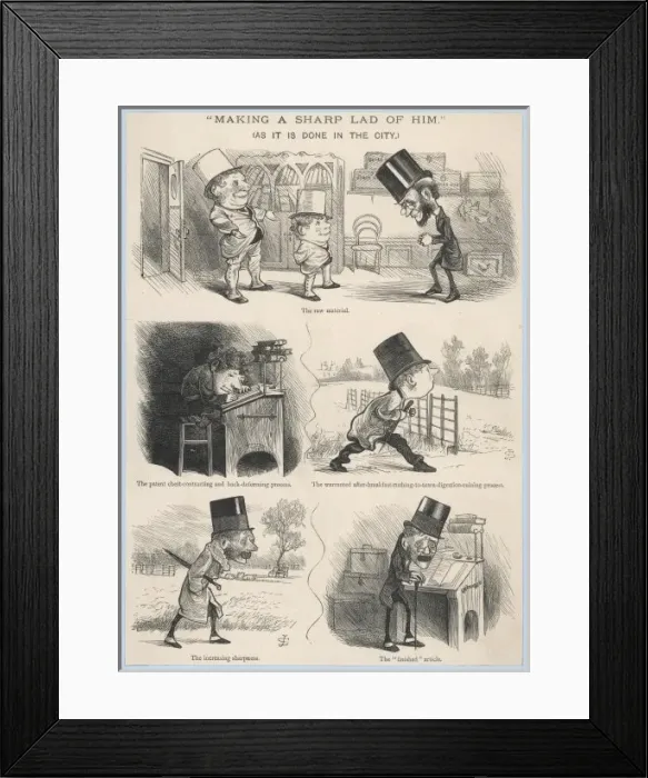 Framed Print : Making of a Clerk / Satire Framed Print : Making of a Clerk / Satire