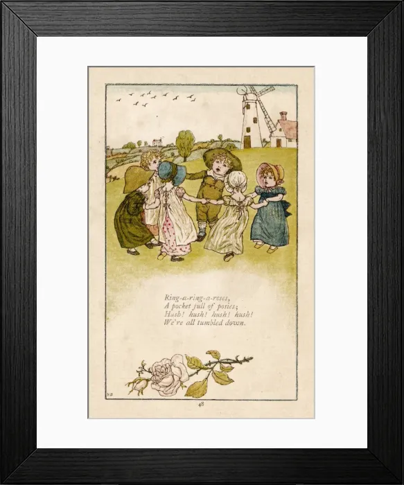 Framed Print : Ring O roses / Greenaway Framed Print : Ring O roses / Greenaway
