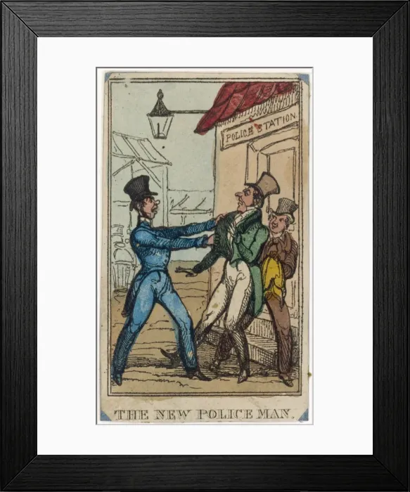 Framed Print : Zealous Policeman / C1830 Framed Print : Zealous Policeman / C1830