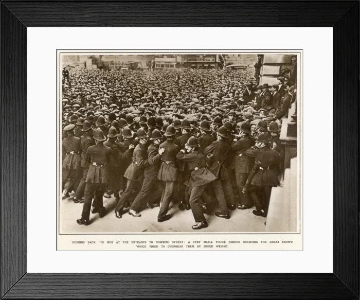 Framed Print : Unemployed Crowd / Downing Framed Print : Unemployed Crowd / Downing